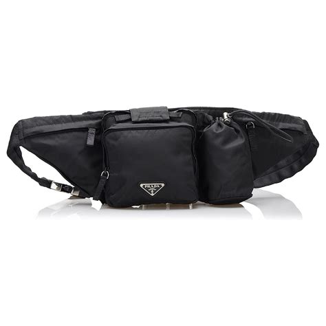 prada tessuto montana belt bag black nero|PRADA Tessuto Nylon Montagna Belt Bag Black .